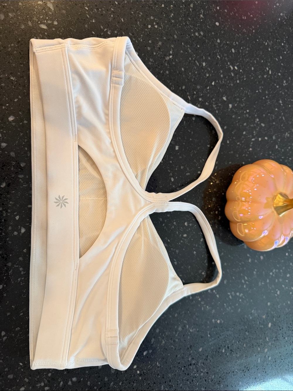 Athleta Ivory Seamless Racerback Sports Bra